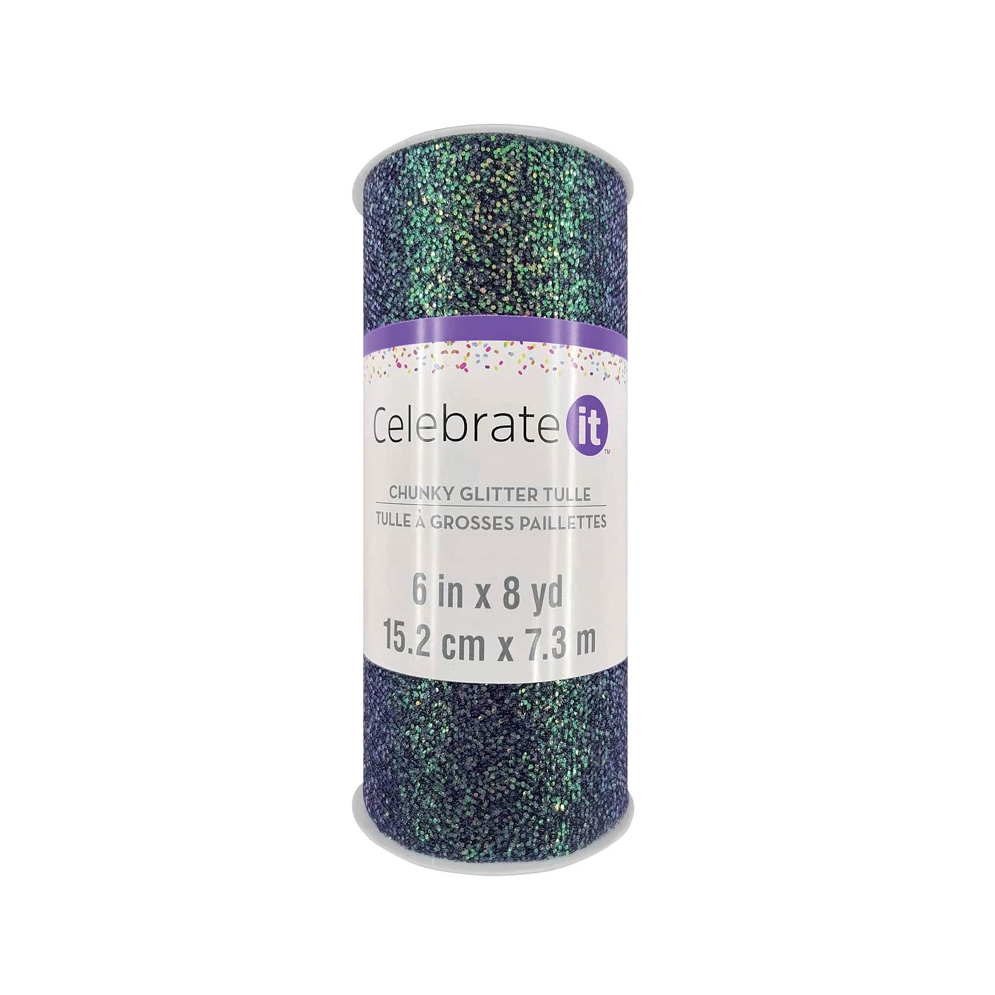 6" x 8yd. Iridescent Chunky Glitter Tulle by Celebrate It™